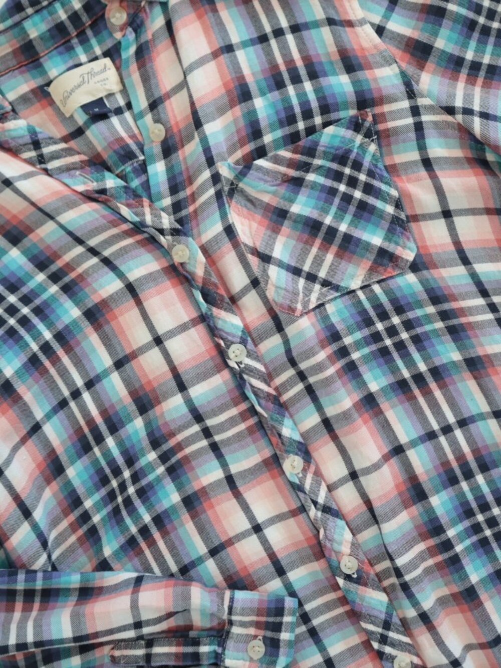 Universal Thread Plaid Button Up Top | M - Picture 4 of 5